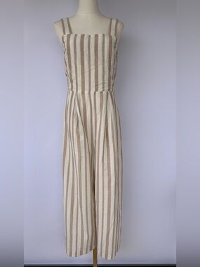 Chriselle X J.O.A. Women’s Wide Leg Jumpsuit Backless Square Neck Size Medium